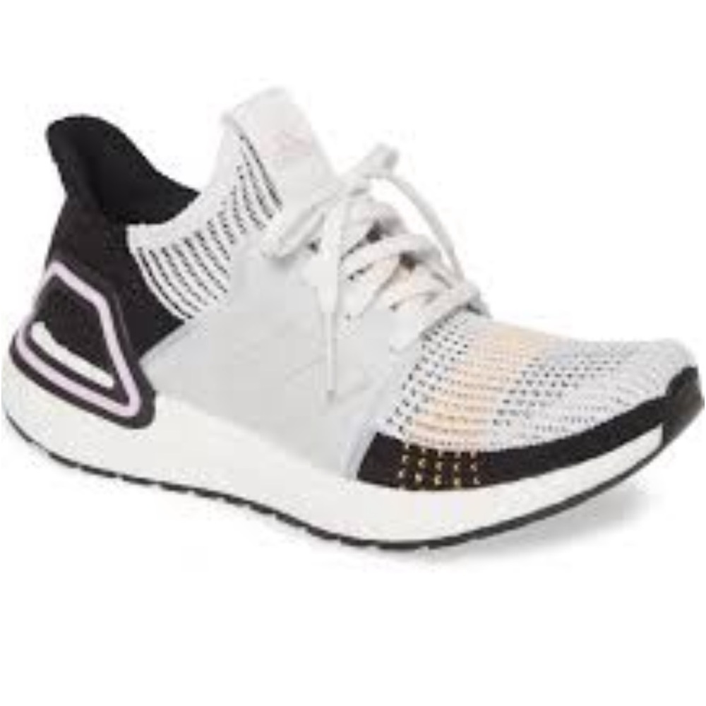 10 Adidas Ultraboost 19 Running Shoes tennies boost Womens white black orange
